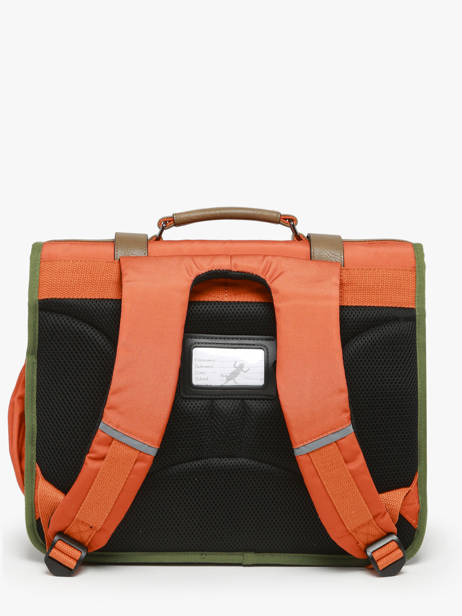 Cartable Enfant 2 Compartiments Cameleon Orange vintage urban CA38 vue secondaire 4