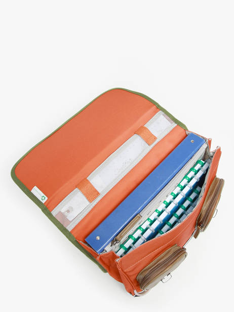 Satchel For Kids 2 Compartments Cameleon Orange vintage urban CA35 other view 3