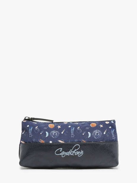 Pennenzak Kind 1 Compartiment Cameleon Blauw retro TROU