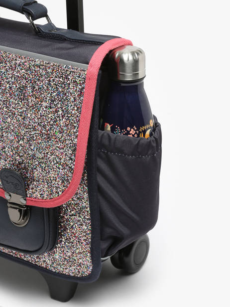 Cartable à Roulettes Rétro Cameleon Multicolore retro CA32 vue secondaire 6