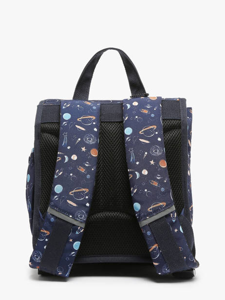 Sac à Dos 1 Compartiment Cameleon Bleu retro SD30 vue secondaire 4