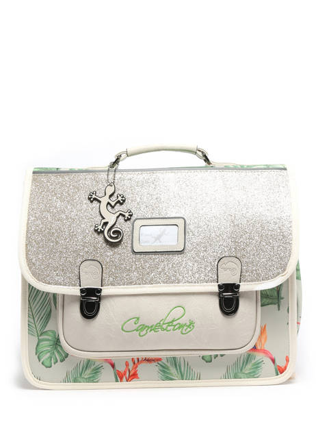 Cartable Enfant 2 Compartiments Cameleon Multicolore retro PBVGCR38 vue secondaire 6