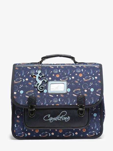 Satchel For Kids 2 Compartments Cameleon Blue retro CA35