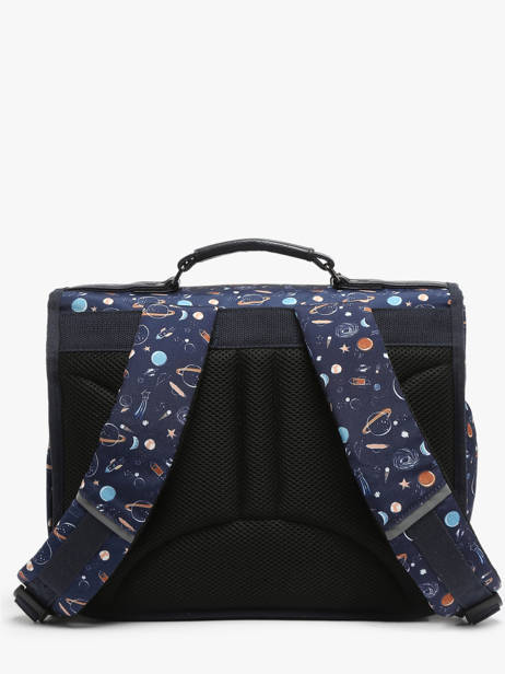 Satchel For Kids 2 Compartments Cameleon Blue retro CA35 other view 4