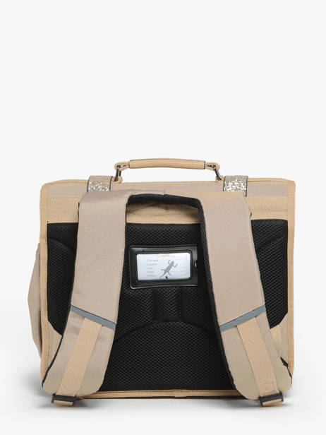 Satchel For Kids 2 Compartments Cameleon Beige vintage fantasy CA35 other view 4