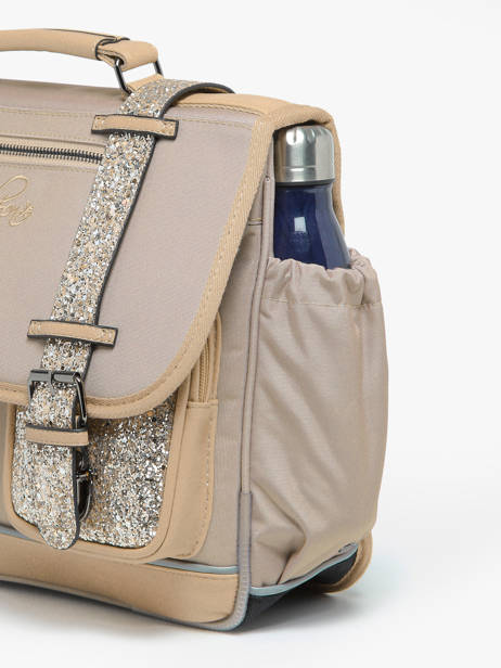 Satchel For Kids 2 Compartments Cameleon Beige vintage fantasy CA35 other view 5