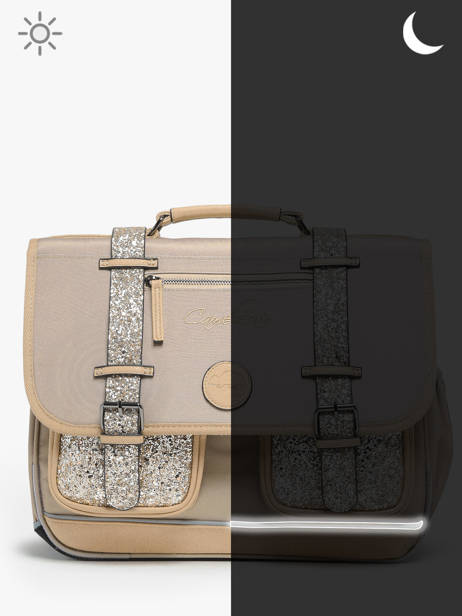 Satchel For Kids 2 Compartments Cameleon Beige vintage fantasy CA35 other view 7