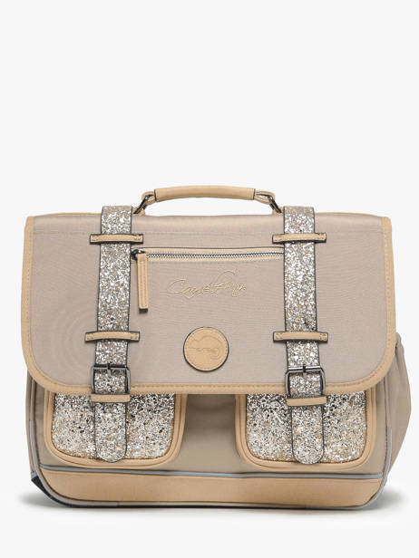 Cartable Enfant 2 Compartiments Cameleon Beige vintage fantasy CA38