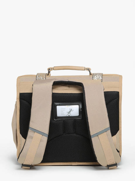 Cartable Enfant 2 Compartiments Cameleon Beige vintage fantasy CA38 vue secondaire 4