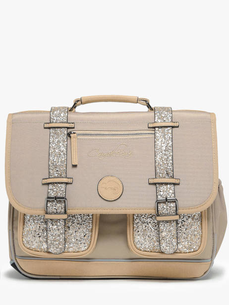 Satchel For Kids 3 Compartments Cameleon Beige vintage fantasy CA41