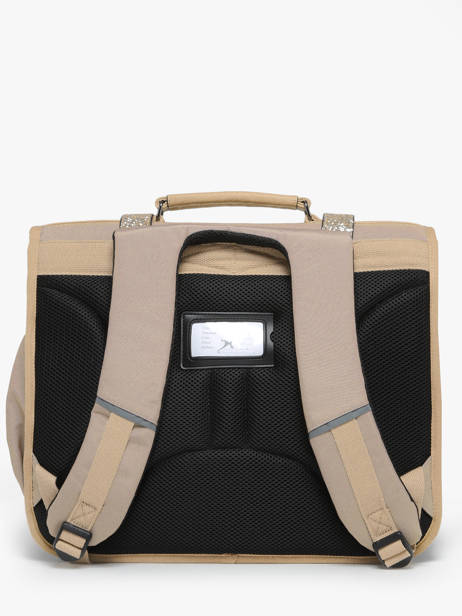 Satchel For Kids 3 Compartments Cameleon Beige vintage fantasy CA41 other view 4