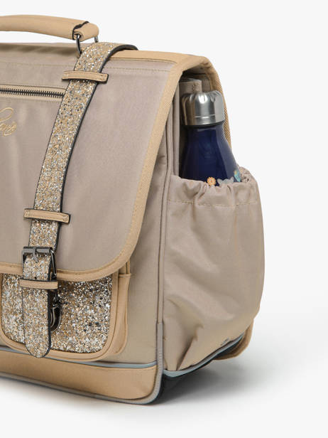 Satchel For Kids 3 Compartments Cameleon Beige vintage fantasy CA41 other view 5