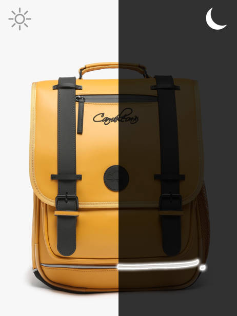 2-compartment Vintage North Backpack Cameleon Yellow vintage north SD39 other view 8
