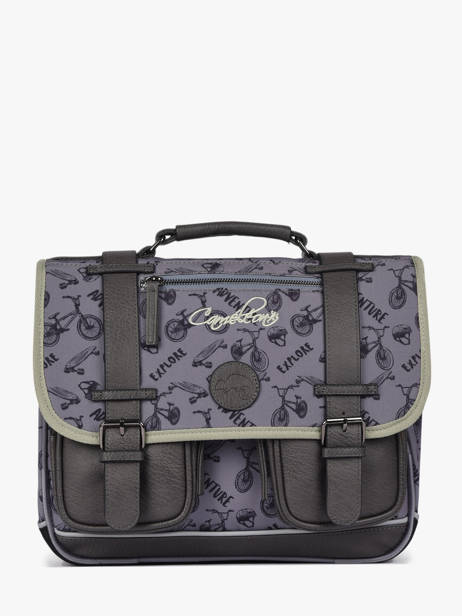 Cartable 2 Compartiments Cameleon Gris vintage urban PBVBCA35