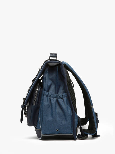 Satchel 2 Compartments Cameleon Blue vintage color CA38 other view 2