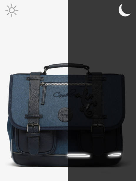 Satchel 2 Compartments Cameleon Blue vintage color CA38 other view 7