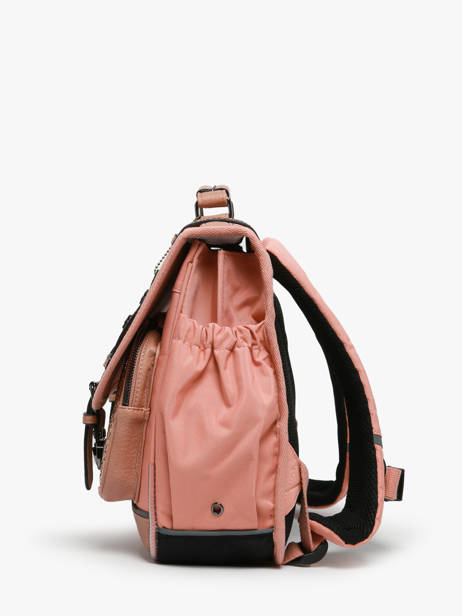 Satchel For Kids 2 Compartments Cameleon Pink vintage fantasy CA35 other view 2