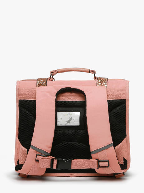 Satchel For Kids 2 Compartments Cameleon Pink vintage fantasy CA35 other view 4
