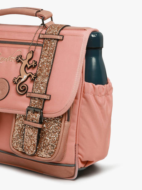 Satchel For Kids 2 Compartments Cameleon Pink vintage fantasy CA35 other view 5