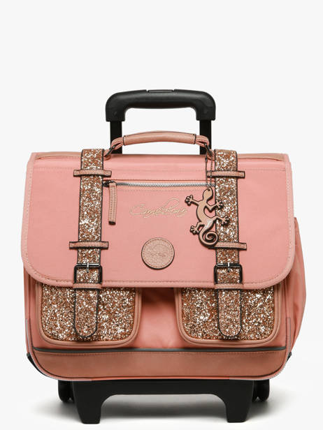 Wheeled Schoolbag For Kids 2 Compartments Cameleon Pink vintage fantasy CR38