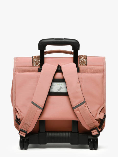 Wheeled Schoolbag For Kids 2 Compartments Cameleon Pink vintage fantasy CR38 other view 4