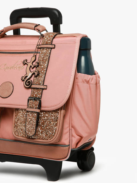 Wheeled Schoolbag For Kids 2 Compartments Cameleon Pink vintage fantasy CR38 other view 6