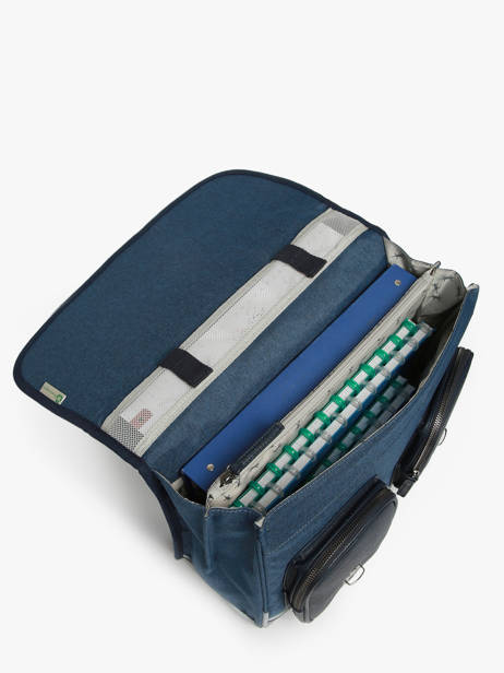 Satchel 2 Compartments Cameleon Blue vintage color CA38 other view 3