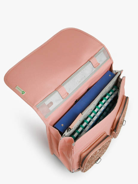 Wheeled Schoolbag For Kids 2 Compartments Cameleon Pink vintage fantasy CR38 other view 3