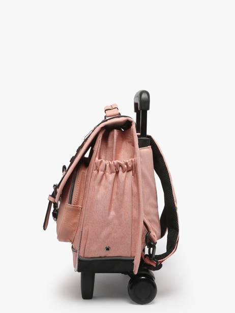 Cartable à Roulettes 2 Compartiments Cameleon Rose vintage color CR38 vue secondaire 2