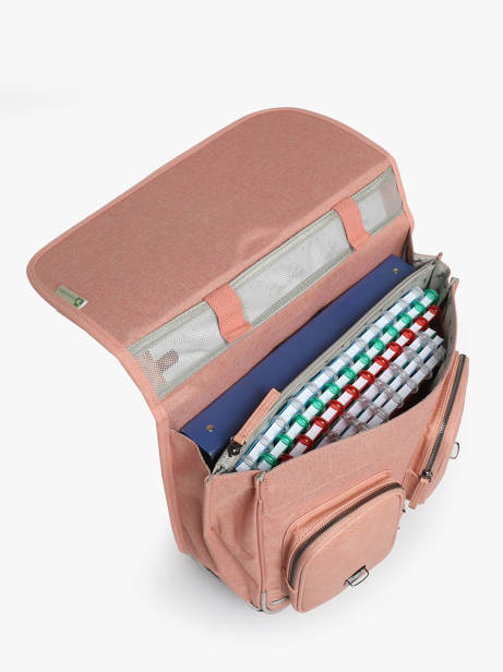 Cartable à Roulettes 2 Compartiments Cameleon Rose vintage color CR38 vue secondaire 3