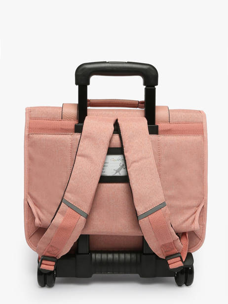 Cartable à Roulettes 2 Compartiments Cameleon Rose vintage color CR38 vue secondaire 4