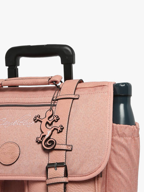 Cartable à Roulettes 2 Compartiments Cameleon Rose vintage color CR38 vue secondaire 6