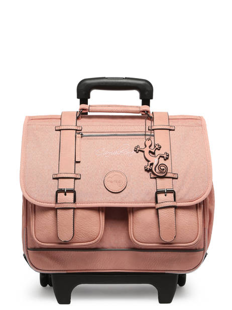 Cartable à Roulettes 2 Compartiments Cameleon Rose vintage color CR38 vue secondaire 7