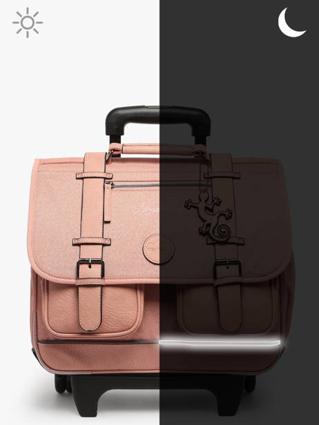 Cartable à Roulettes 2 Compartiments Cameleon Rose vintage color CR38 vue secondaire 8