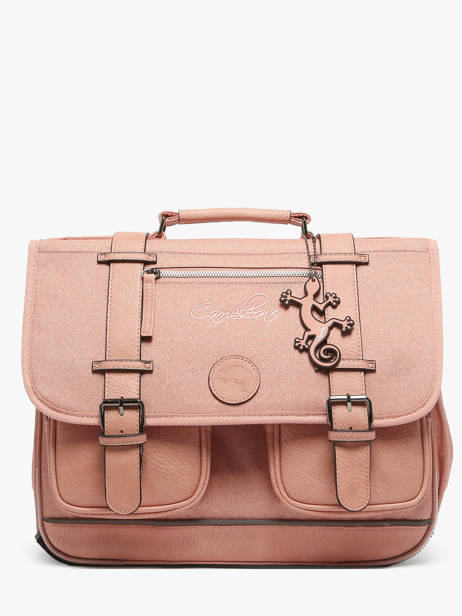 Cartable 2 Compartiments Cameleon Rose vintage color CA38