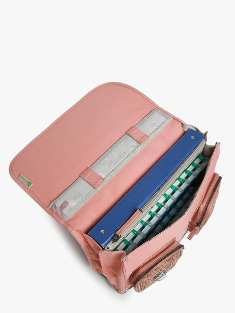 Satchel For Kids 2 Compartments Cameleon Pink vintage fantasy CA35 other view 3