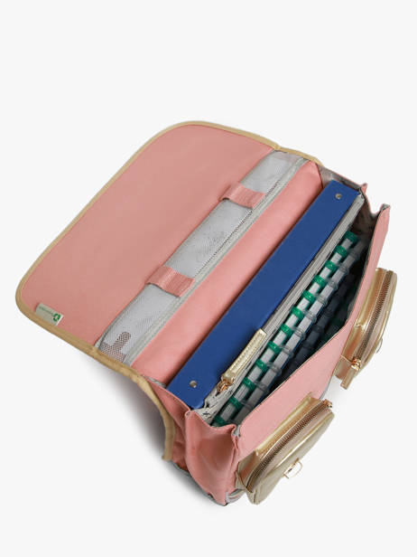 Cartable Enfant 2 Compartiments Cameleon Rose vintage fantasy CA35 vue secondaire 3