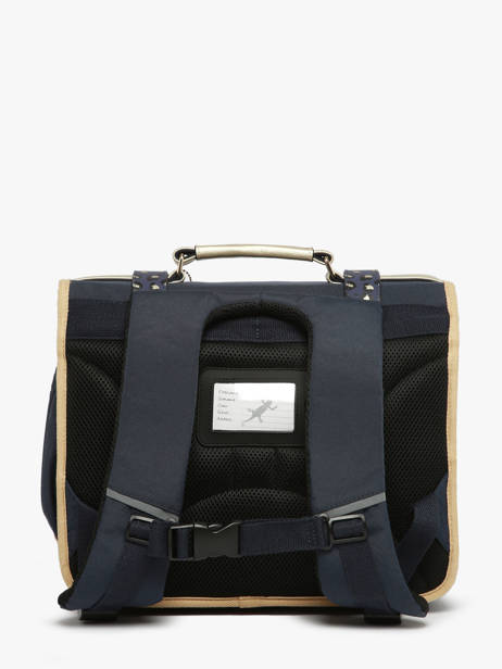 Cartable Enfant 2 Compartiments Cameleon Bleu vintage fantasy CA35 vue secondaire 4