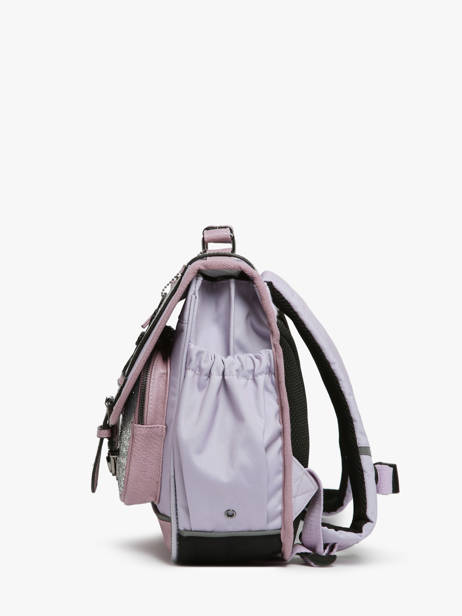 Cartable Enfant 2 Compartiments Cameleon Violet vintage fantasy CA35 vue secondaire 2