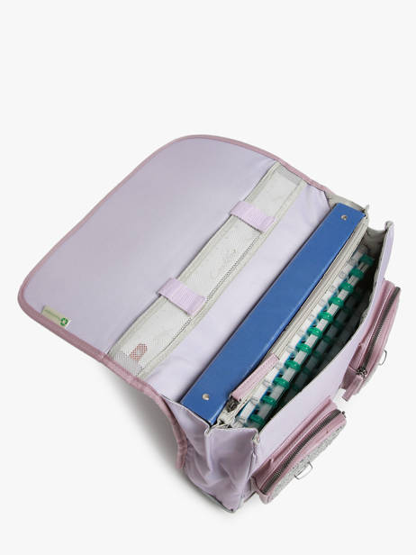 Cartable Enfant 2 Compartiments Cameleon Violet vintage fantasy CA35 vue secondaire 3