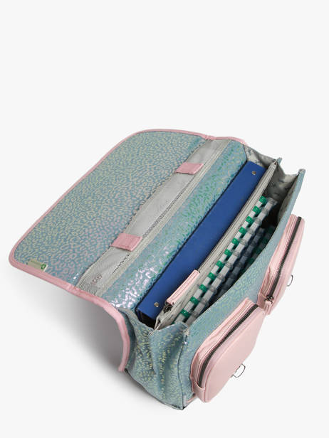 Satchel For Kids 2 Compartments Cameleon Blue vintage fantasy CA38 other view 3