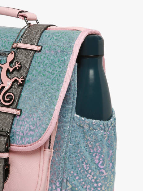 Satchel For Kids 2 Compartments Cameleon Blue vintage fantasy CA38 other view 5