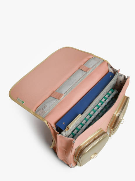 Cartable Enfant 2 Compartiments Cameleon Rose vintage fantasy CA38 vue secondaire 3