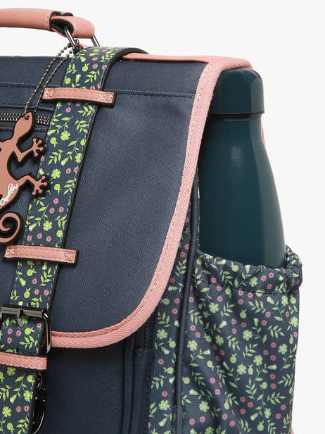 Cartable Enfant 2 Compartiments Cameleon Bleu vintage fantasy CA38 vue secondaire 5