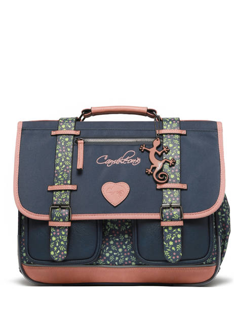 Cartable Enfant 2 Compartiments Cameleon Bleu vintage fantasy CA38 vue secondaire 6