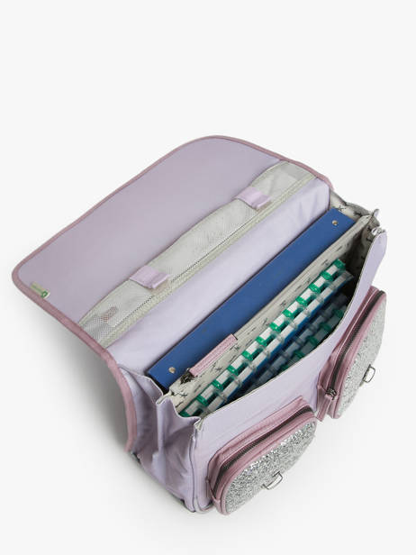 Cartable Enfant 2 Compartiments Cameleon Violet vintage fantasy CA38 vue secondaire 3
