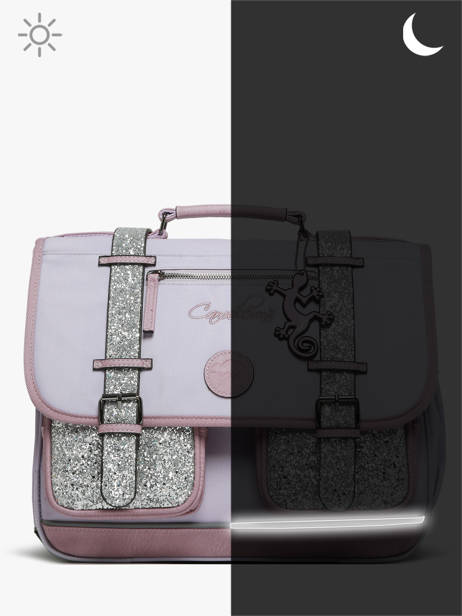Cartable Enfant 2 Compartiments Cameleon Violet vintage fantasy CA38 vue secondaire 7