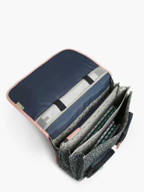 Cartable Enfant 3 Compartiments Cameleon Bleu vintage fantasy CA41 vue secondaire 3