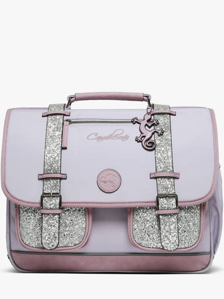Cartable Enfant 3 Compartiments Cameleon Violet vintage fantasy CA41