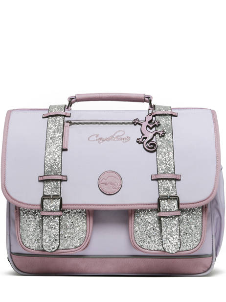 Cartable Enfant 3 Compartiments Cameleon Violet vintage fantasy CA41 vue secondaire 6